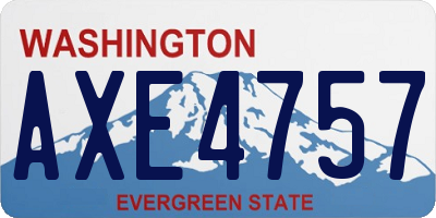 WA license plate AXE4757