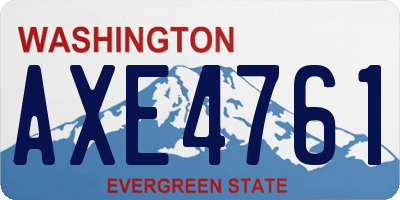 WA license plate AXE4761