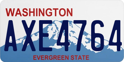 WA license plate AXE4764