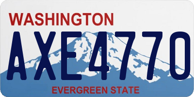 WA license plate AXE4770