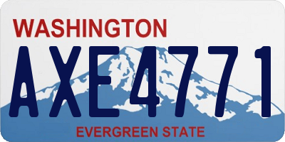 WA license plate AXE4771