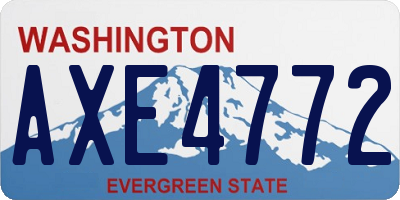 WA license plate AXE4772