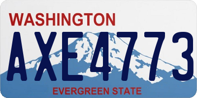 WA license plate AXE4773
