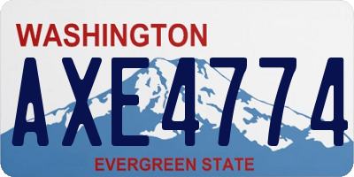 WA license plate AXE4774