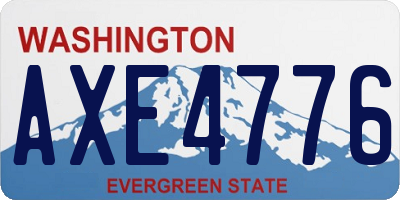 WA license plate AXE4776
