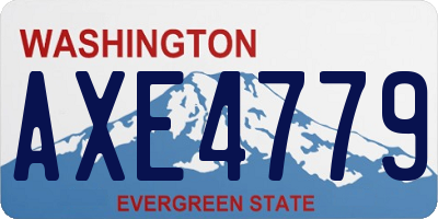 WA license plate AXE4779