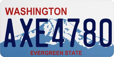 WA license plate AXE4780