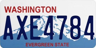 WA license plate AXE4784
