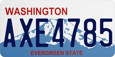 WA license plate AXE4785