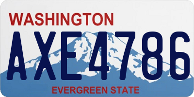 WA license plate AXE4786