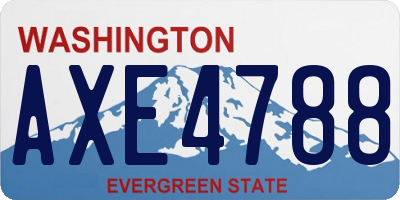 WA license plate AXE4788