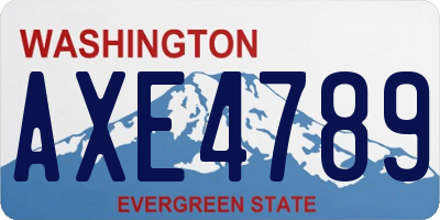 WA license plate AXE4789