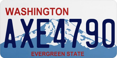 WA license plate AXE4790