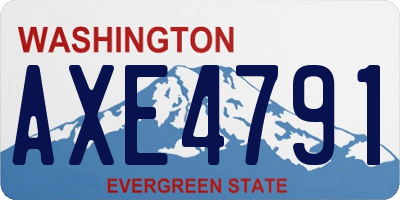 WA license plate AXE4791