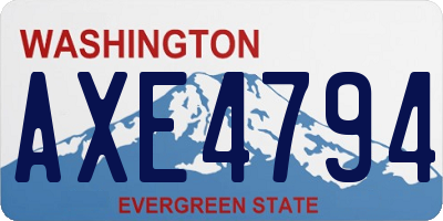 WA license plate AXE4794