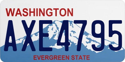 WA license plate AXE4795