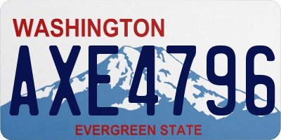 WA license plate AXE4796
