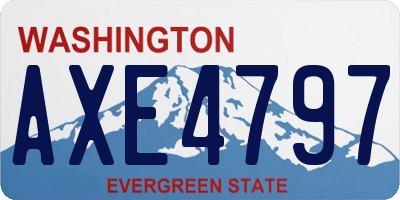 WA license plate AXE4797
