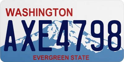 WA license plate AXE4798
