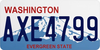 WA license plate AXE4799