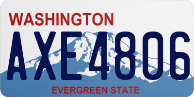 WA license plate AXE4806