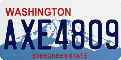 WA license plate AXE4809