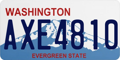 WA license plate AXE4810