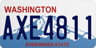 WA license plate AXE4811