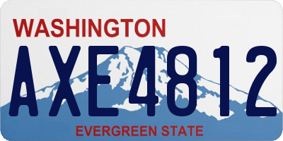 WA license plate AXE4812