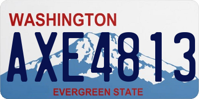 WA license plate AXE4813