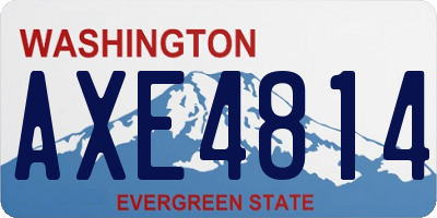 WA license plate AXE4814