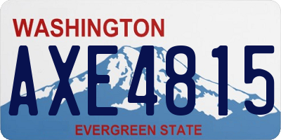 WA license plate AXE4815
