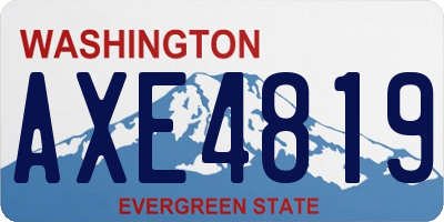 WA license plate AXE4819