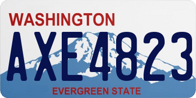 WA license plate AXE4823