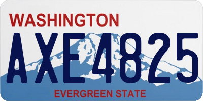 WA license plate AXE4825