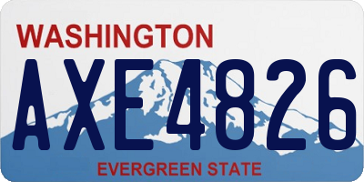 WA license plate AXE4826