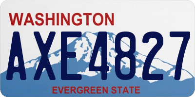 WA license plate AXE4827