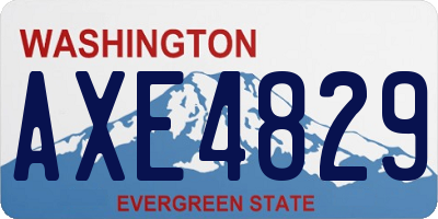 WA license plate AXE4829