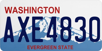 WA license plate AXE4830