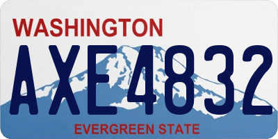 WA license plate AXE4832