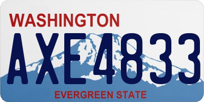 WA license plate AXE4833