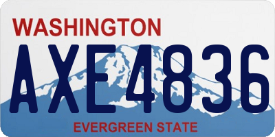 WA license plate AXE4836