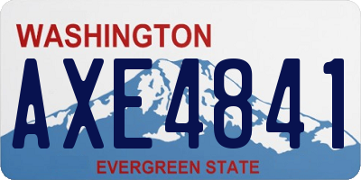 WA license plate AXE4841