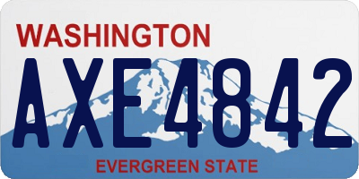 WA license plate AXE4842
