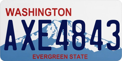 WA license plate AXE4843
