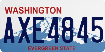 WA license plate AXE4845