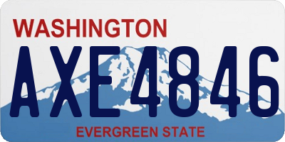 WA license plate AXE4846