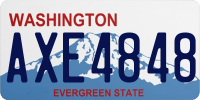 WA license plate AXE4848