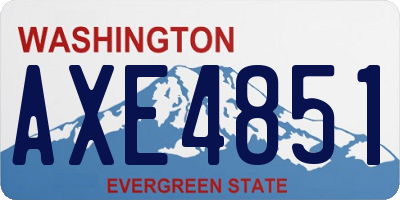 WA license plate AXE4851