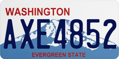 WA license plate AXE4852